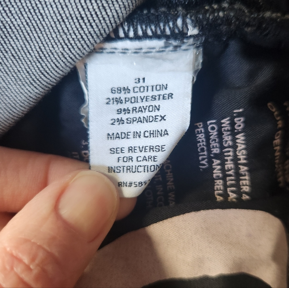 Evereve The Ever Straight Jeans Black Raw Hem Size 31 - Picture 7 of 11